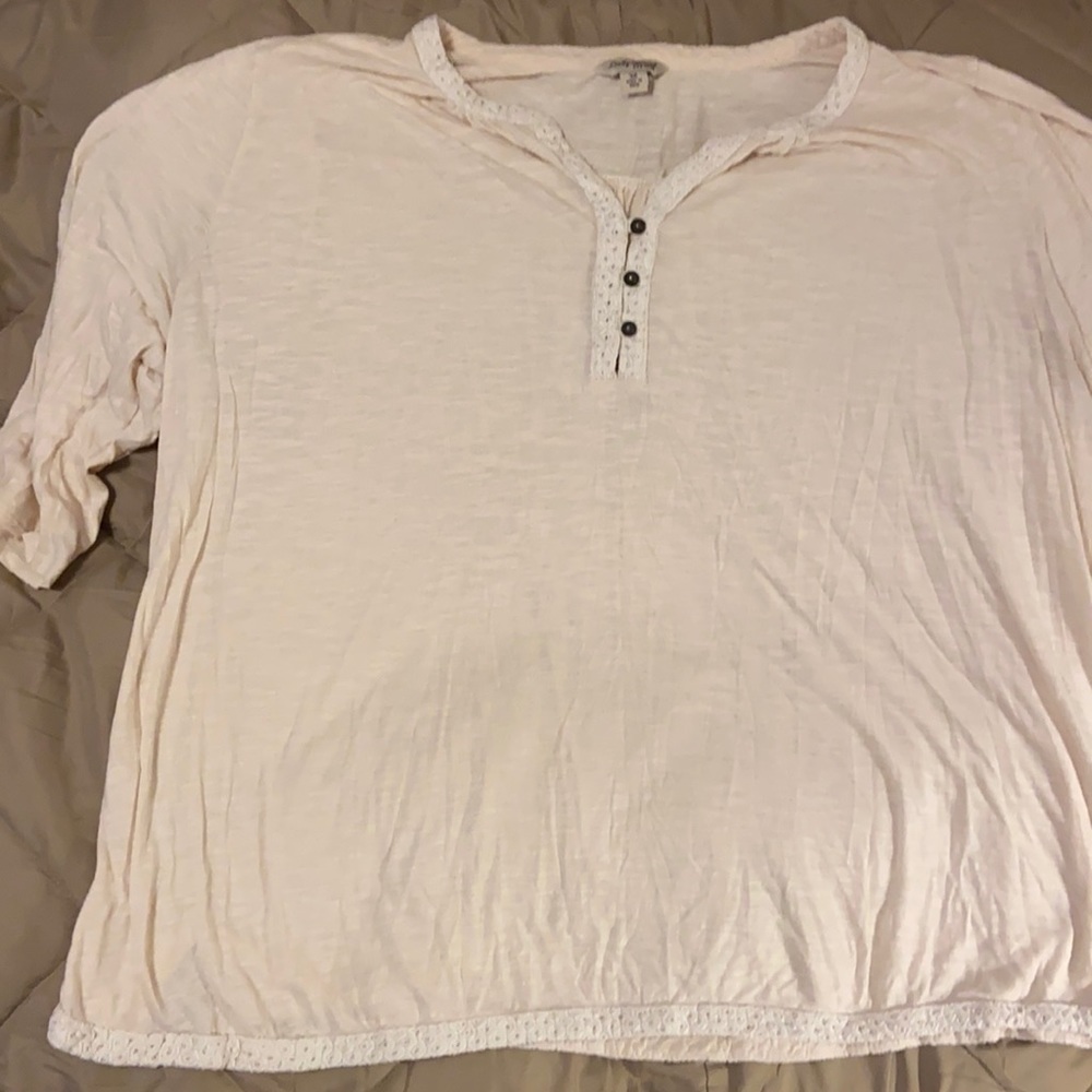 Lucky Brand cream colored top size 3x